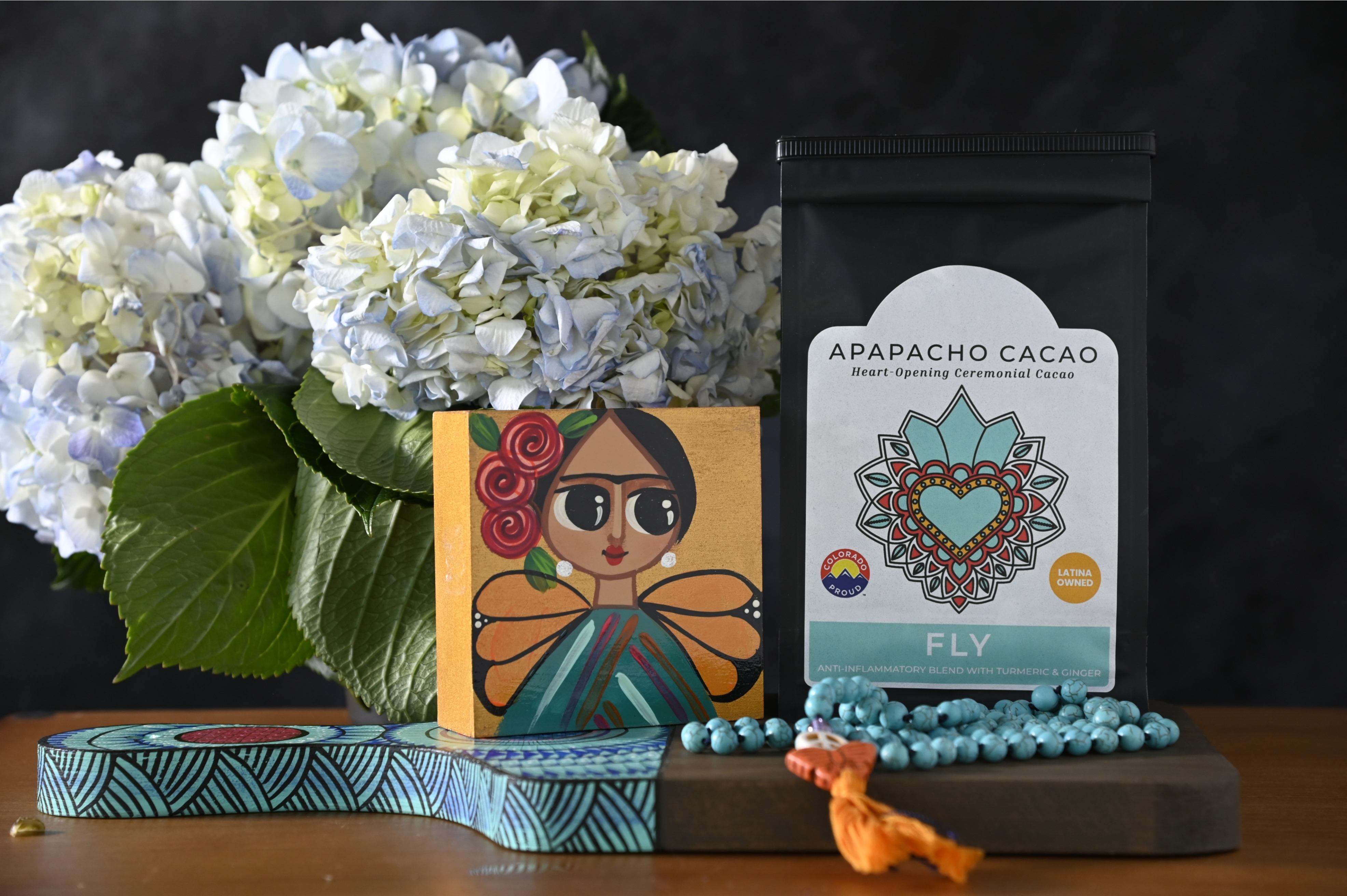 Apapacho Cacao "Fly" blend with turmeric and ginger